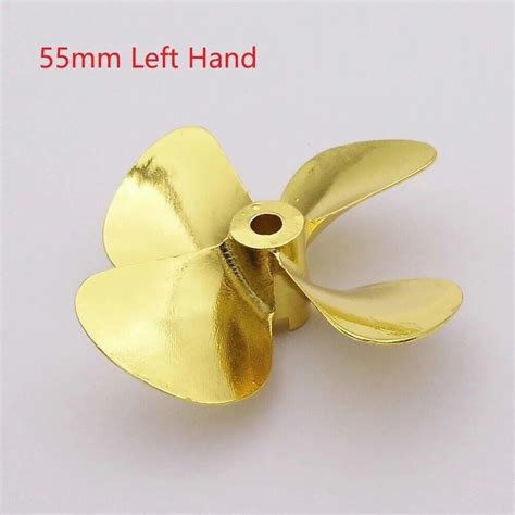 Metal Propeller 4 Blades 4mm Shaft 55 60mm Prop For RC Boat Fishing