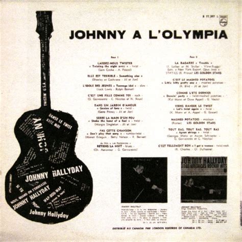 Johnny Hallyday Discographie Trang Re Canada