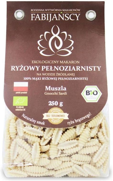 FABIJAŃSCY MAKARON Z RYŻU BRĄZOWEGO MUSZLA GNOCCHI SARDI