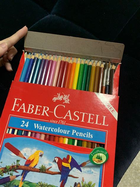 Faber Castell 24 Watercolour Pencils Hobbies Toys Stationery