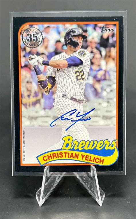 Topps Christian Yelich Auto Black D Ba Cy