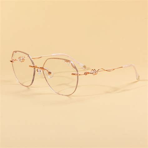 Cathy Polygon Rose Gold Eyeglasses