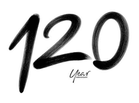 120 Years Anniversary Celebration Vector Template, 120 number logo ...