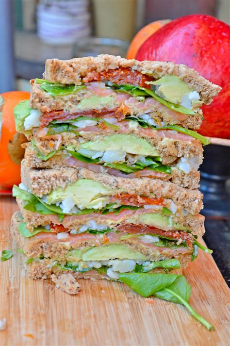 Smoked Salmon And Sun Dried Tomato Monster Sandwich — Tasty Food For Busy