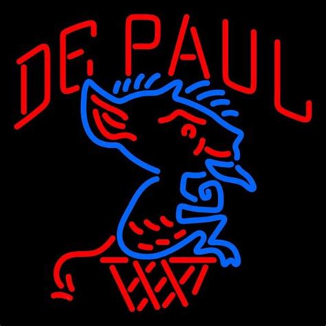 Custom Depaul Blue Demons Alternate 1979 1998 Logo NCAA Neon Sign Neon ...