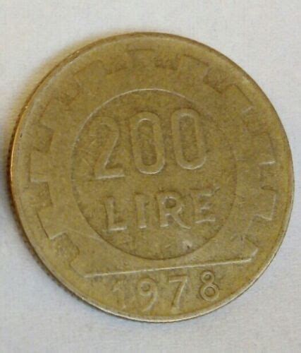 200 Lire 1978 Repvbblica Italian Coin EBay