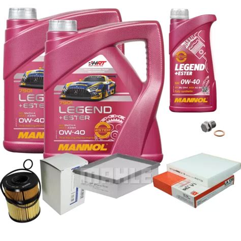 MAHLE PACK INSPECTION 9 L MANNOL Legend Ester 0W 40 Pour Renault Vel