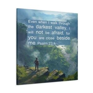 Psalm 23 Canvas Print Aesthetic Christian Wall Decor Art Gifts ...