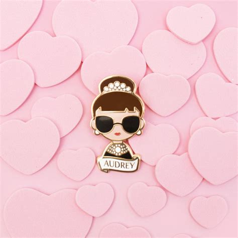 Audrey Hepburn Enamel Pin Brooch Bestseller Etsy Uk