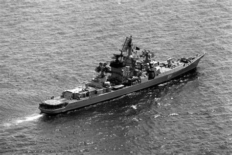 A Starboard Quarter View Of The Soviet Kresta Ii Class Guided Missile