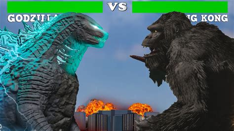 New KONG Vs GODZILLA Fight With Healthbars Roblox YouTube