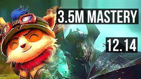 Teemo Vs Mordekaiser Top 7 0 3 3 5m Mastery Godlike 300 Games