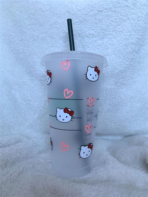 Hello Kitty Customizable Tumbler Custom Made Tumbler 24oz Etsy