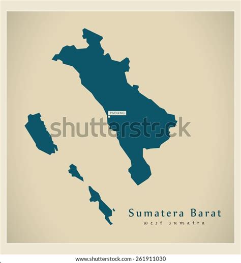 Modern Map Sumatera Barat Id Stock Vector (Royalty Free) 261911030