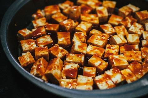 Korean Chili Tofu Salad With Kimchi Chips Recipe On Food52