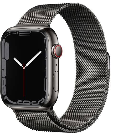 Apple Watch Series 7 45mm GPS eSIM grafitt stål grafitt Milanese reim