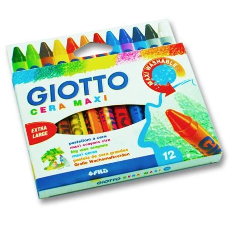 Giotto Pastelli A Cera Maxi In Astuccio Da 12 Colori