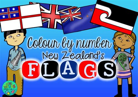 NZ flag Referendum 2015-16 {Free colour by number flag sheets}