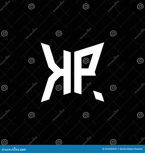 KP Logo Monogram Geometric Shape Style Stock Vector Illustration Of