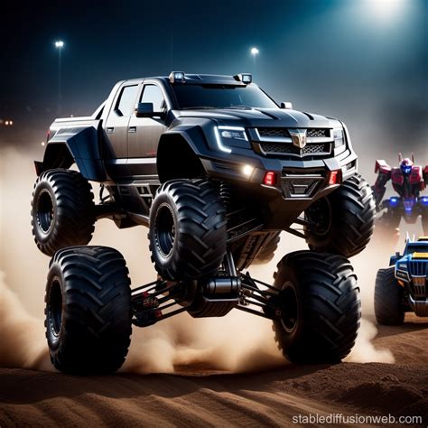 Transforming Gorilla Monster Truck In Sci Fi Style Stable Diffusion