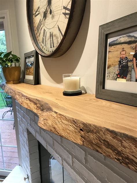 Live Edge Fireplace Mantel Wood Mantle Fireplace Rustic Fireplace