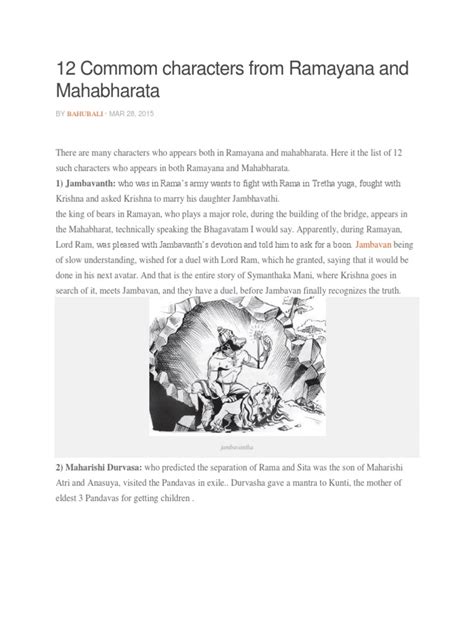 (PDF) 12 Commom Characters From Ramayana and Mahabharata - DOKUMEN.TIPS