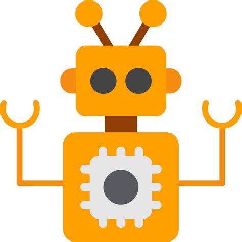 robot flat icon  vector art  vecteezy