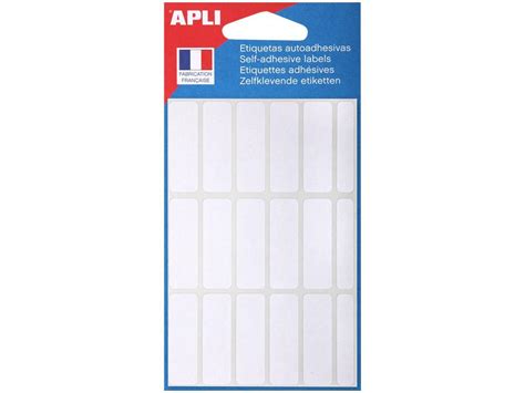 Apli Agipa 105 étiquettes blanches adhésives 12 x 38 mm réf