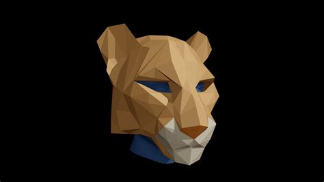 Cougar Mask Template Papercraft Diy Pdf Pattern Cosplay Costume