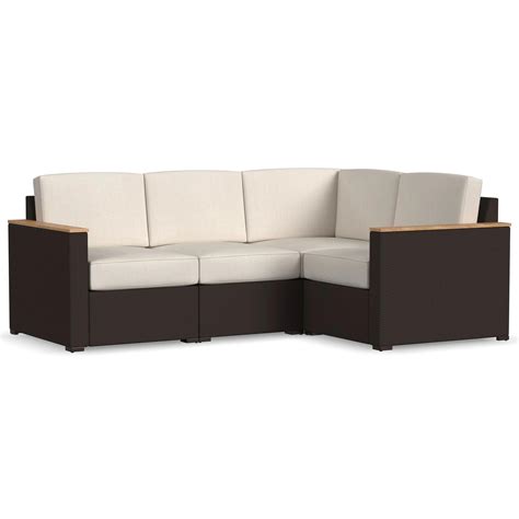 Homestyles 6800-40 4-Seat Sectional, Beige/Brown Beige / Brown 4 Seat ...