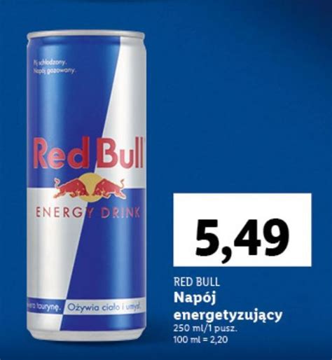 Promocja Napój energetyczny red bull w Lidl