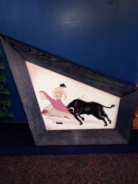 Carlos Of Hollywood Vintage Mid Century Large Matador And Bull Painting ...