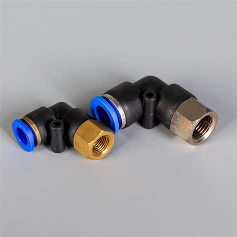 Factory 90 Degree Plastic Male Female Pneumatic Pipe Fittings Elbow