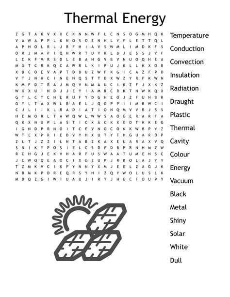 Printable Heat Transfer Energy Word Search