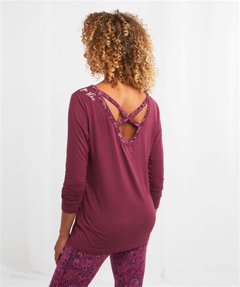 Sloe Joes Cross Back Yoga Top Womens Nightwear Joe Browns