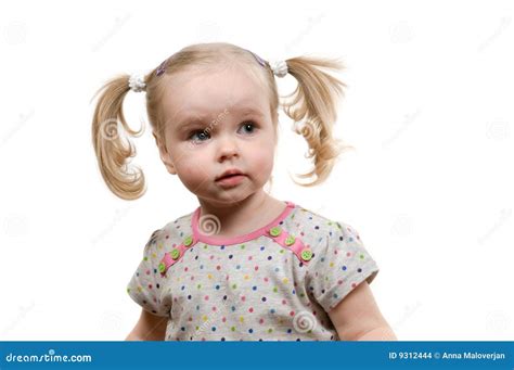 Baby With Ponytails Stock Images - Image: 9312444