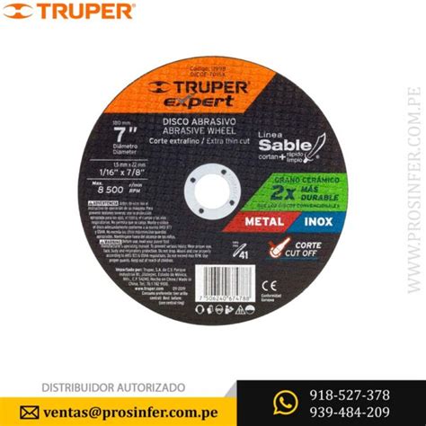 Disco Corte De Metal Truper Distribuidor Prosinfer