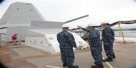 155mm Advanced Gun System on USS Zumwalt [1000 × 811] : WarshipPorn