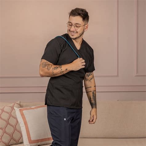 Blusa Lisa Preta Masculina Conjuntos Cir Rgicos Scrubs Lisos Blusas