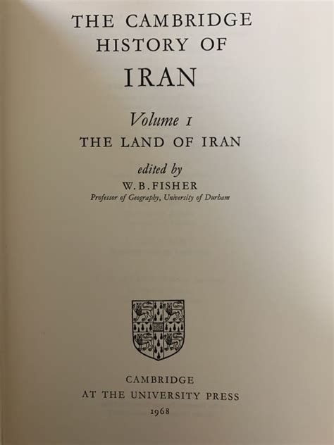 The Cambridge History Of Iran Vols In