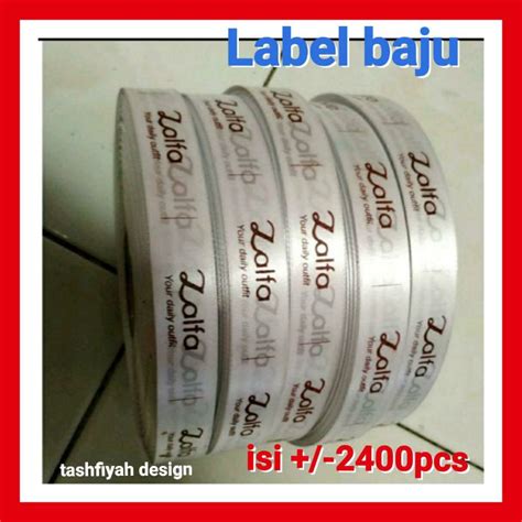 Jual Pita Label Baju Satin 2400pcs Custom Rol Sablon Besar Roll Bahan