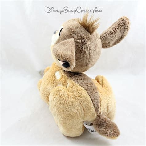 Peluche Bambi DISNEY NICOTOY couché biche marron 22 cm DisneyShop