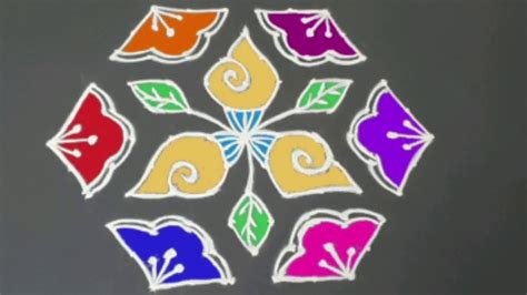 Rangoli Kolam 11x6 Rangoli Design Simple Rangoli Easy Rangoli Kolam