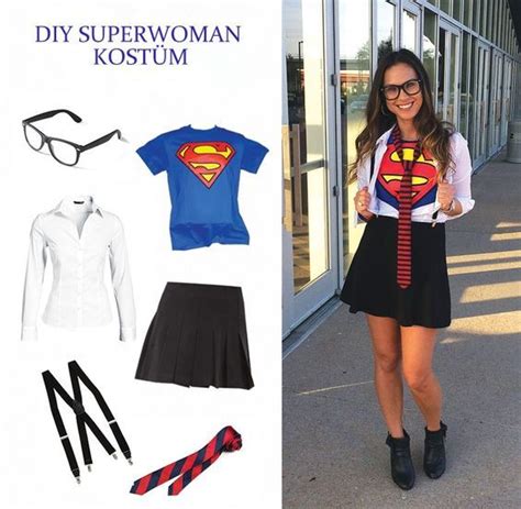 Clark Kent Superman Kostüm Für Damen Selber Machen Supergirl Costume