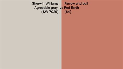 Sherwin Williams Agreeable Gray SW 7029 Vs Farrow And Ball Red Earth