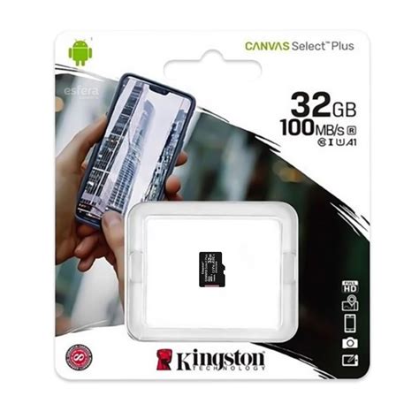 Cartão de Memória Canvas Select Plus MicroSD 32GB Classe 10 KINGSTON