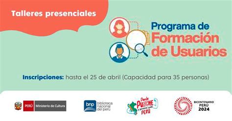 Talleres Presenciales Gratis Programa De Formaci N De Usuarios De La Bnp