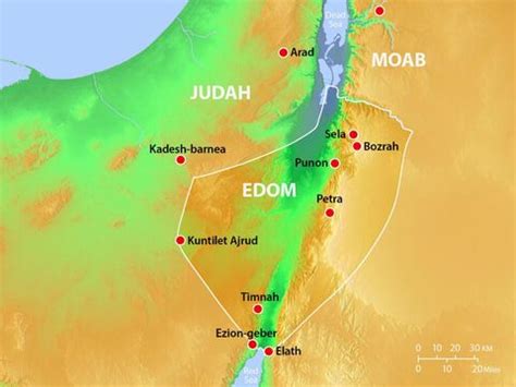 FreeBibleimages :: Maps of Edom :: Maps of the land of Edom in the Old ...