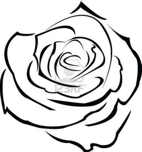 Rose Drawing Outline - ClipArt Best