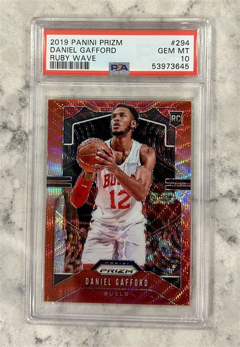 2019 Panini Prizm Daniel Gafford 294 Ruby Wave Rookie RC PSA 10 POP 57